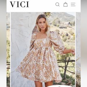 Vici Babydoll Floral Dress